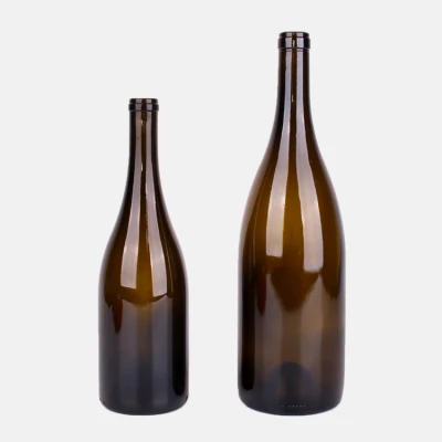 Bottiglia vuota in vetro ambrato da 750 ml 1500 ml per champagne, brandy, vino e liquori